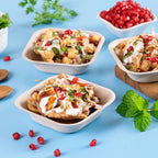 4" Chuk Bleach-Free Sugarcane Bagasse Compostable Bowl | Zero Waste | Disposable| Eco-Friendly| Microwave, Oven & Freezer Safe