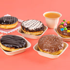 4" Chuk Bleach-Free Sugarcane Bagasse Compostable Bowl | Zero Waste | Disposable| Eco-Friendly| Microwave, Oven & Freezer Safe