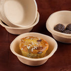 180ml Chuk Bleach-Free Sugarcane Bagasse Compostable Bowl | Zero Waste | Disposable| Eco-Friendly| Microwave, Oven & Freezer Safe